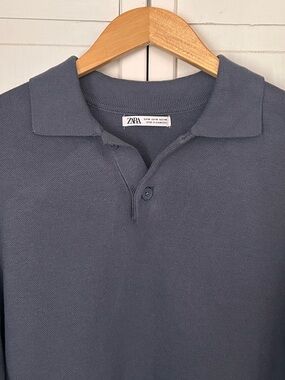 Zara Men’s Size M Long Sleeve Polo Pullover Sweater